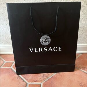 Versace gift or shopping bag, dimensions listed in photo
